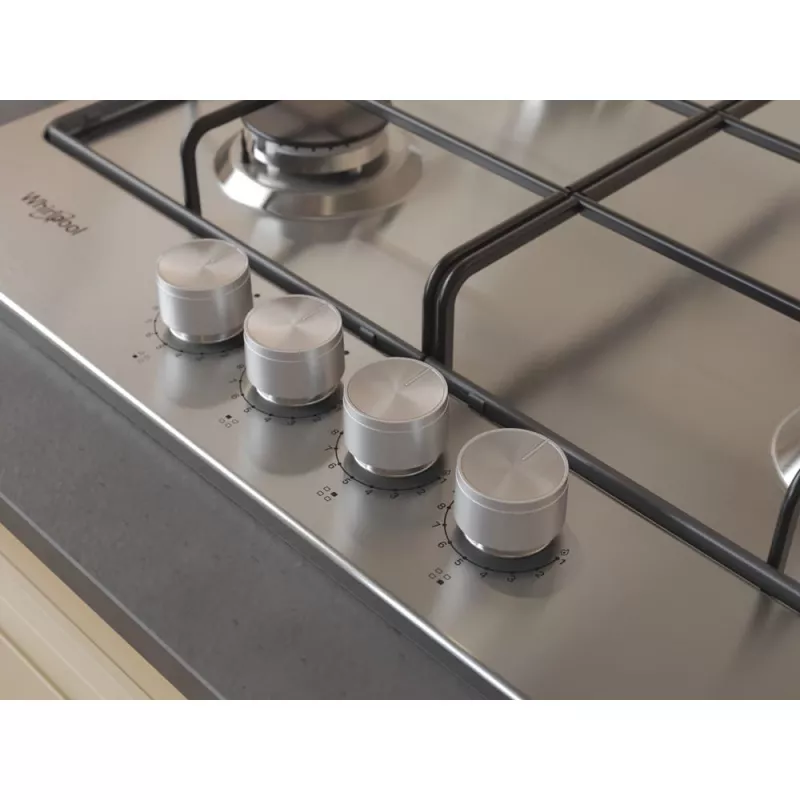 Whirlpool TGML 650 IX nerūsējošais tērauds Iebūvējama 58 cm Gāzes 4 zonas