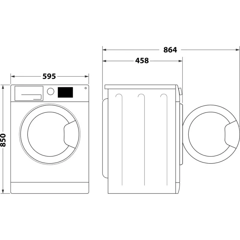 Whirlpool WRBSB 6249 S EU veļas mašīna ar priekšējo ielādi 6 kg 1151 apgr./min Melna, Balta