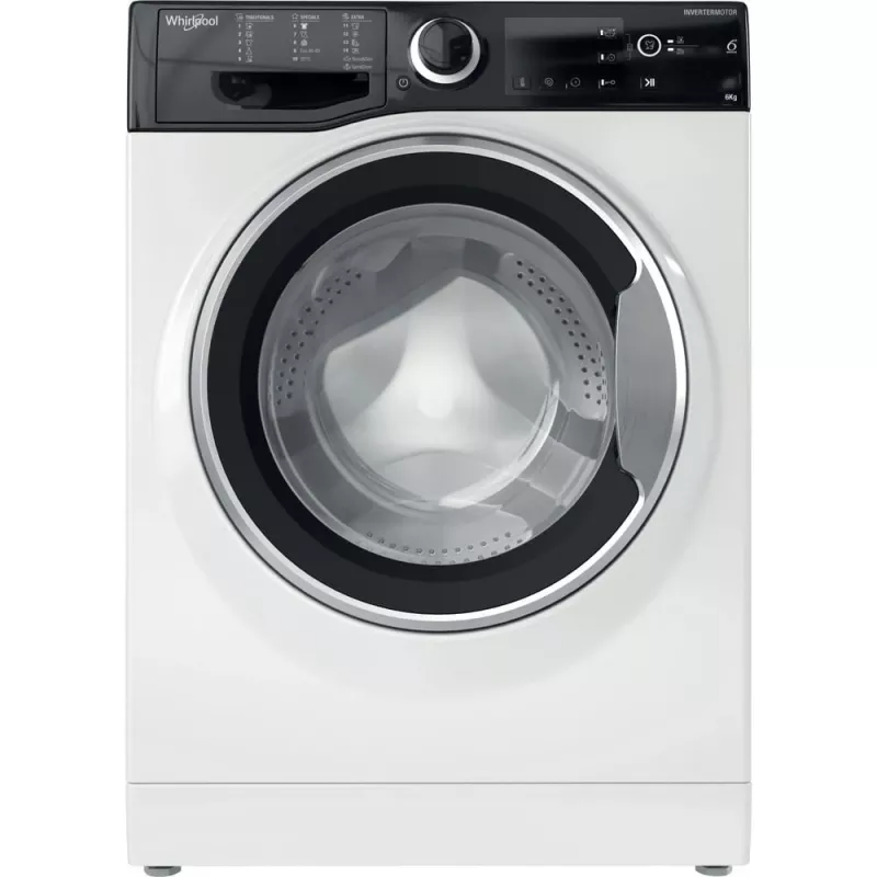 Whirlpool WRBSB 6249 S EU veļas mašīna ar priekšējo ielādi 6 kg 1151 apgr./min Melna, Balta
