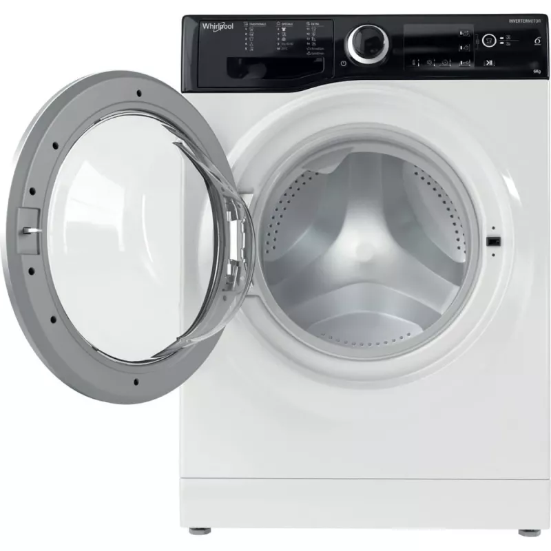 Whirlpool WRBSB 6249 S EU veļas mašīna ar priekšējo ielādi 6 kg 1151 apgr./min Melna, Balta