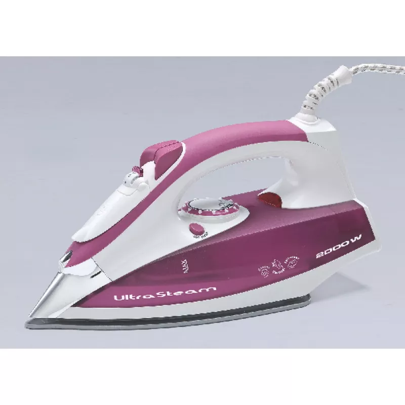 Ariete 6215 Steam Iron 2200W - nerūsējošā tērauda plāksne - 280 ml tvertne - rozā
