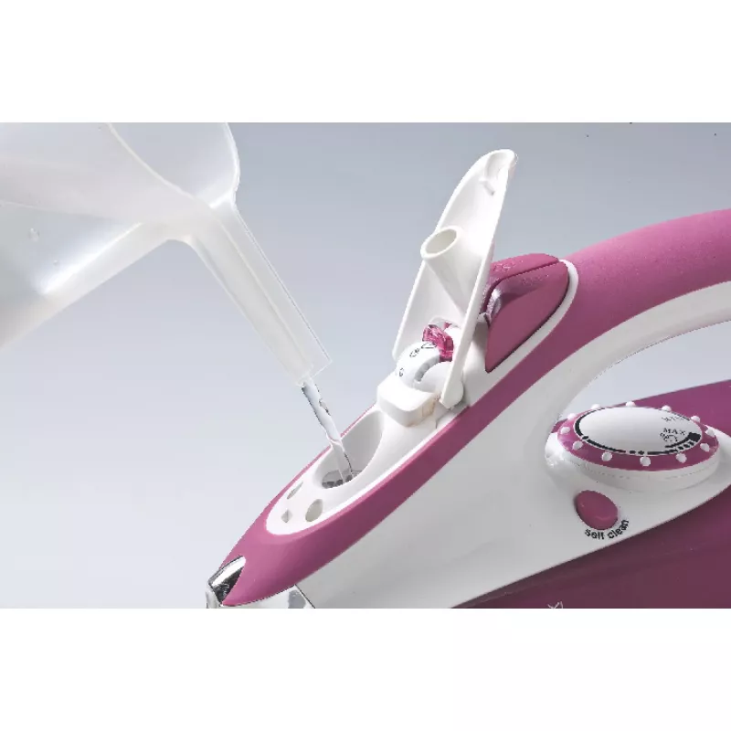 Ariete 6215 Steam Iron 2200W - nerūsējošā tērauda plāksne - 280 ml tvertne - rozā