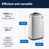 De’Longhi PAC EM82 pārnēsājamais gaisa kondicionieris 63 dB 1000 W Balts