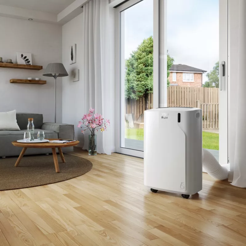 De’Longhi PAC EM82 pārnēsājamais gaisa kondicionieris 63 dB 1000 W Balts