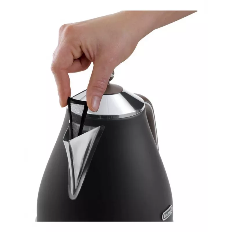 De’Longhi KBOV 2001.BK elektriskā tējkanna 1,7 L 2000 W melna, brūna