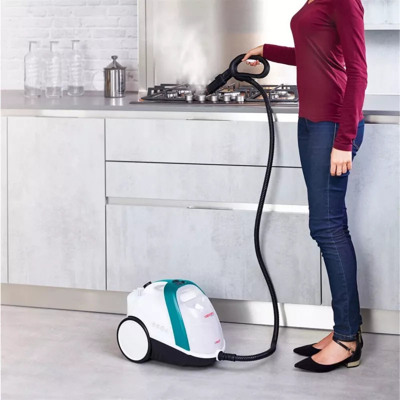 Polti Vaporetto Smart 100_T cilindra tvaika tīrītājs 1500 W zils, balts
