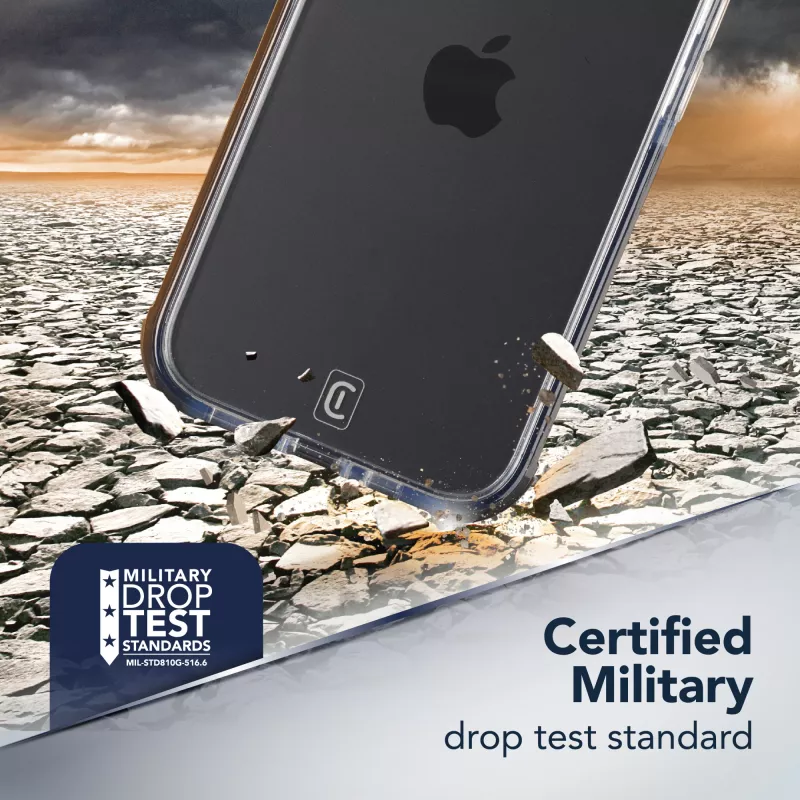 Cellularline Clear Protect - iPhone 16e/17e Cietais vāciņš ar gumijas malām