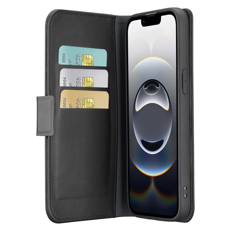 Cellularline Book Agenda - iPhone 16e/17e ādas imitācijas grāmatiņas vāciņš ar magnētisku aizdari