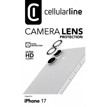 Cellularline kameras objektīva aizsargs - iPhone 17 kameras aizsardzība