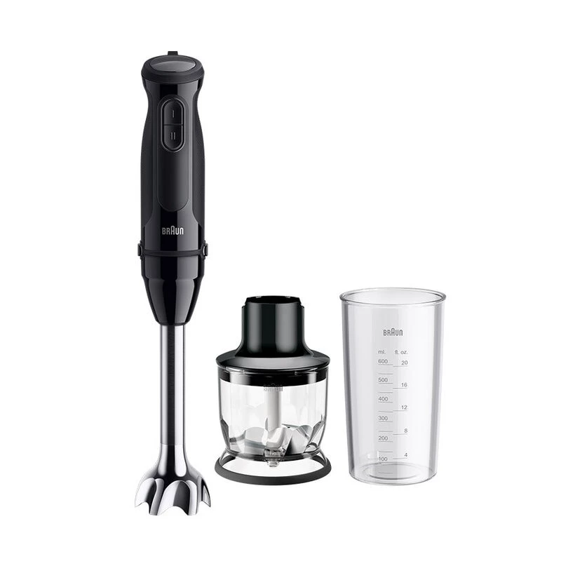 Braun MultiQuick 3 MQ30201M 0.6 L iegremdējamais blenderis 900 W melns, satīna tērauds