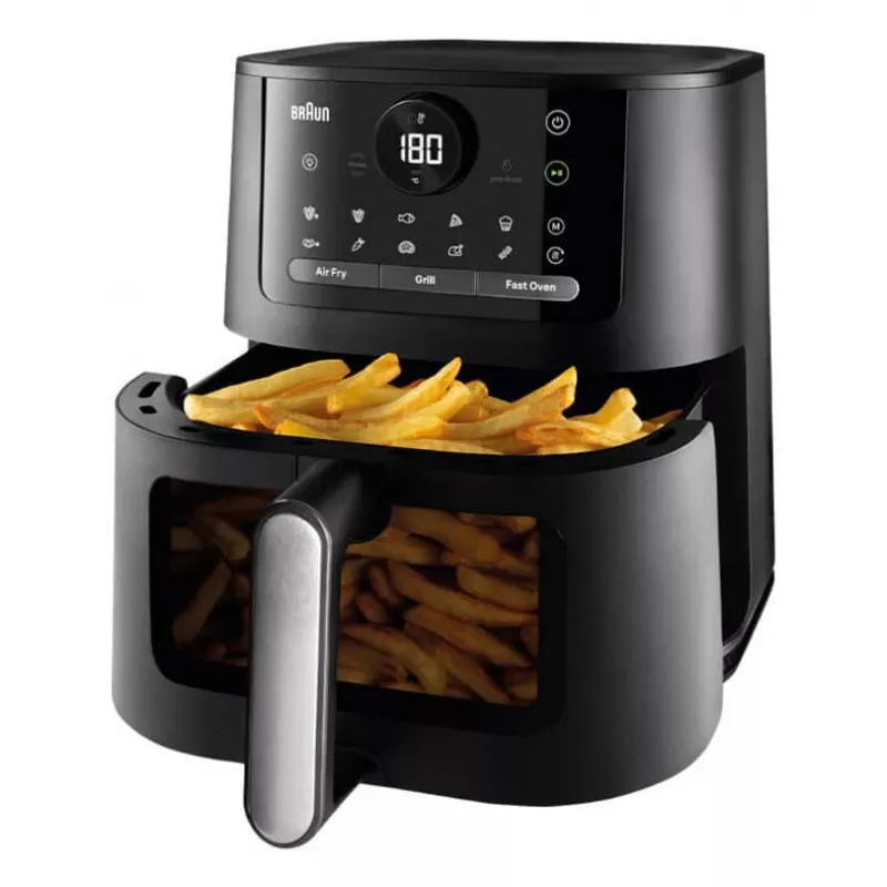 Braun HF 5075 Single Stand-alone 2000 W Hot air fryer Melns, pelēka