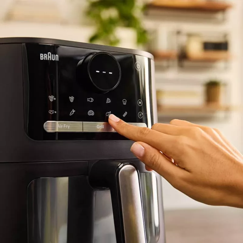 Braun HF 5075 Single Stand-alone 2000 W Hot air fryer Melns, pelēka