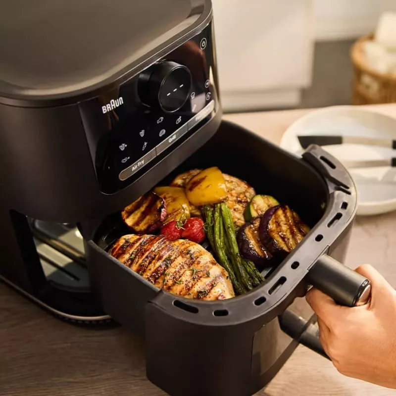 Braun HF 5075 Single Stand-alone 2000 W Hot air fryer Melns, pelēka