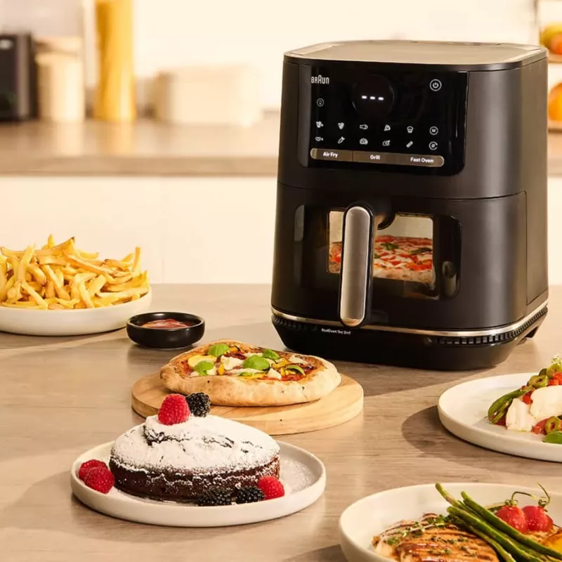 Braun HF 5075 Single Stand-alone 2000 W Hot air fryer Melns, pelēka