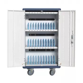 Techly I-CABINET-30DUTY pārnēsājams ierīču pārvaldības skapis / ratiņi Balta, Zila