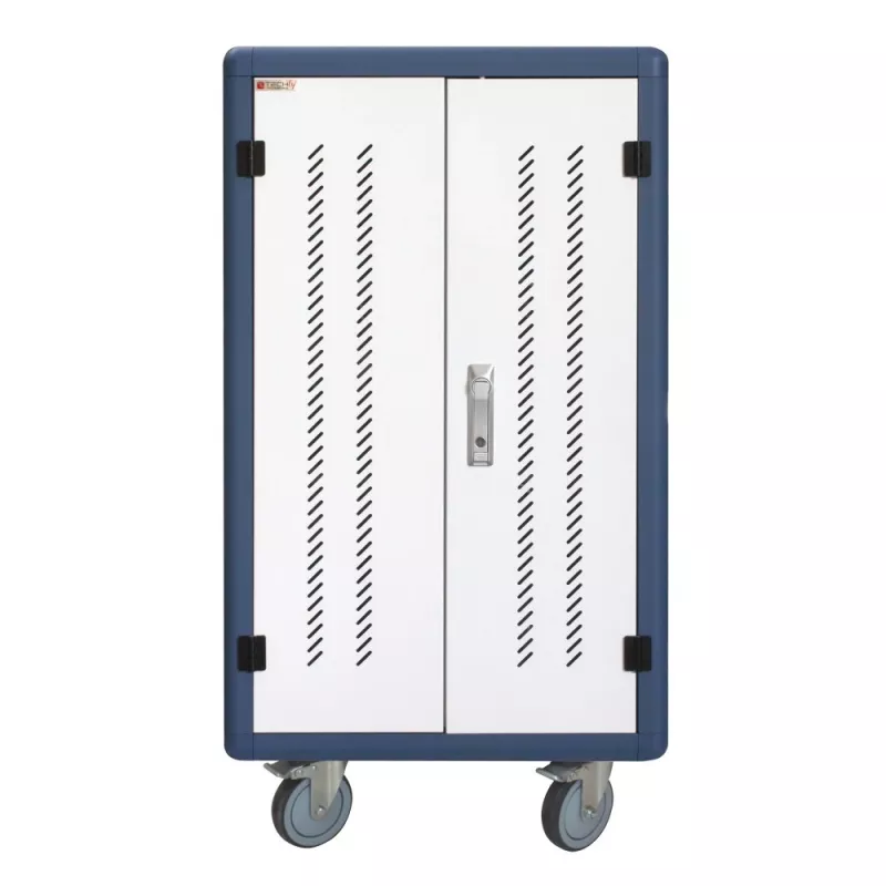 Techly I-CABINET-30DUTY pārnēsājams ierīču pārvaldības skapis / ratiņi Balta, Zila