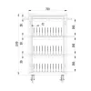 Techly I-CABINET-30DUTY pārnēsājams ierīču pārvaldības skapis / ratiņi Balta, Zila