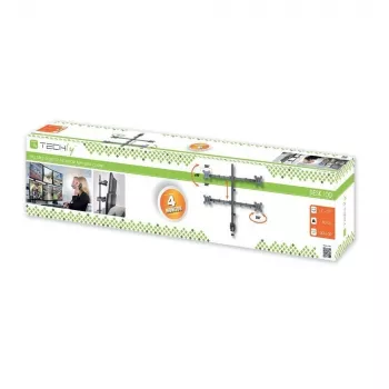 Techly ICA-LCD 382-Q monitora stiprinājums / statīvs 68,6 cm (27 collas) Galdam Melns