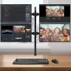 Techly ICA-LCD 382-Q monitora stiprinājums / statīvs 68,6 cm (27 collas) Galdam Melns