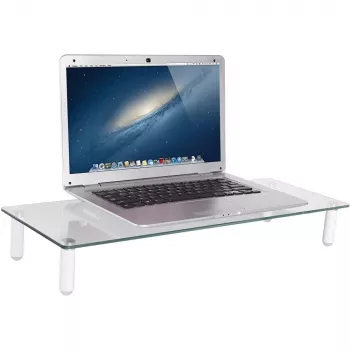 Techly Universāls galda monitora paaugstinājums, brīvstāvošs, 20 kg, 33 cm (13 collas), 81,3 cm (32 collas), caurspīdīgs