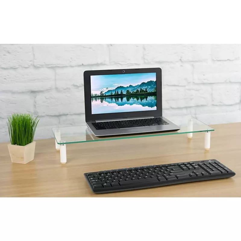 Techly Universāls galda monitora paaugstinājums, brīvstāvošs, 20 kg, 33 cm (13 collas), 81,3 cm (32 collas), caurspīdīgs