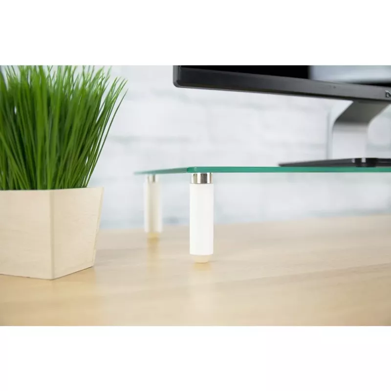 Techly Universāls galda monitora paaugstinājums, brīvstāvošs, 20 kg, 33 cm (13 collas), 81,3 cm (32 collas), caurspīdīgs