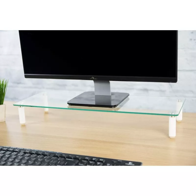 Techly Universāls galda monitora paaugstinājums, brīvstāvošs, 20 kg, 33 cm (13 collas), 81,3 cm (32 collas), caurspīdīgs
