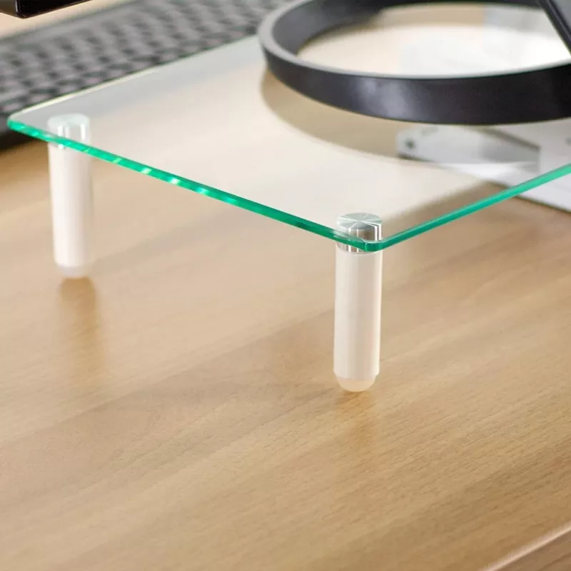 Techly Universāls galda monitora paaugstinājums, brīvstāvošs, 20 kg, 33 cm (13 collas), 81,3 cm (32 collas), caurspīdīgs