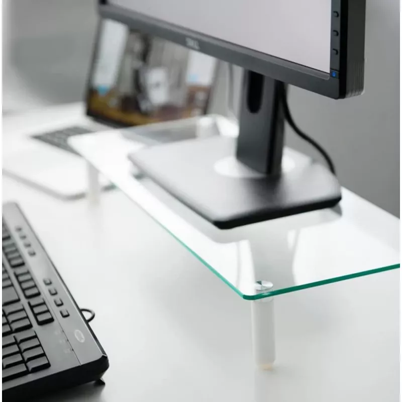 Techly Universāls galda monitora paaugstinājums, brīvstāvošs, 20 kg, 33 cm (13 collas), 81,3 cm (32 collas), caurspīdīgs