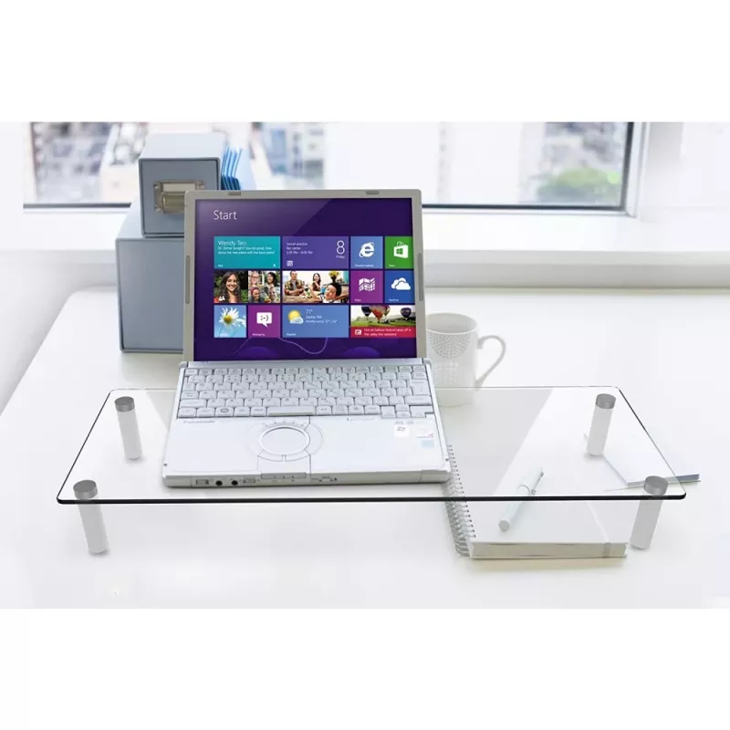 Techly Universāls galda monitora paaugstinājums, brīvstāvošs, 20 kg, 33 cm (13 collas), 81,3 cm (32 collas), caurspīdīgs