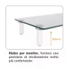 Techly Universāls galda monitora paaugstinājums, brīvstāvošs, 20 kg, 33 cm (13 collas), 81,3 cm (32 collas), caurspīdīgs