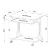 Techly Compact Desk for PC Metal & Glass with Wheels ICA-TB 3791A