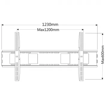 Techly ICA-PLB 2230 TV stiprinājums/statīvs 2,54 m (100 collas) Melns