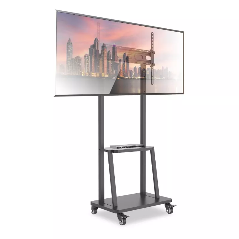 Techly grīdas statīvs ar plauktu 32-70 collu LCD/LED/plazmas televizoram