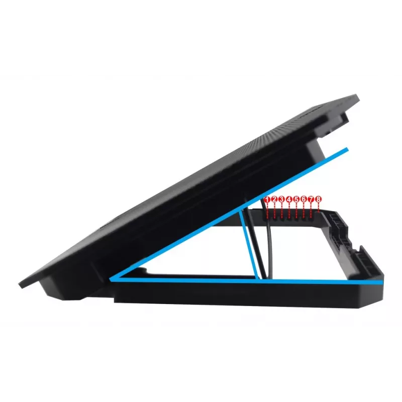 Techly ICOOL-CP11TY klēpjdatora statīvs melns 43,2 cm (17 collas)