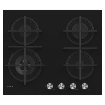 Candy CDK6GF4WEKB Melns Built-in 59.5 cm Gas 4 zone(s)