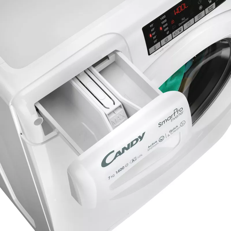 Candy Smart Pro Inverter CO 474TWM6/1-S veļas mazgājamā mašīna ar priekšējo ielādi 7 kg 1400 apgr./min Balta