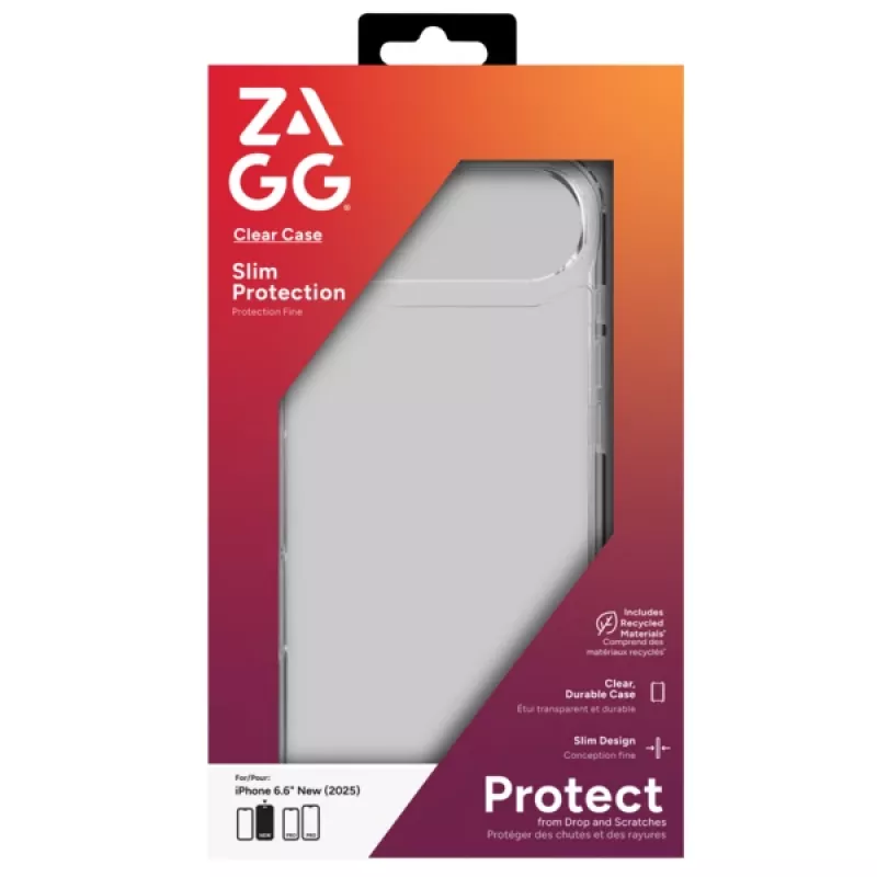 ZAGG Clear vāciņš priekš Apple iPhone 17 Air, Cover, Apple, iPhone 17 Air, 16.5 cm (6.5 inch), Transparent