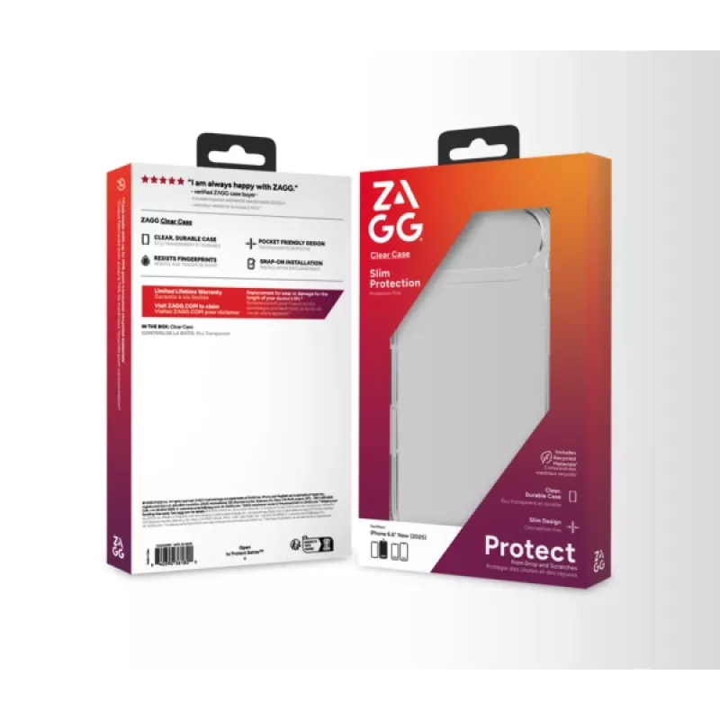ZAGG Clear vāciņš priekš Apple iPhone 17 Air, Cover, Apple, iPhone 17 Air, 16.5 cm (6.5 inch), Transparent