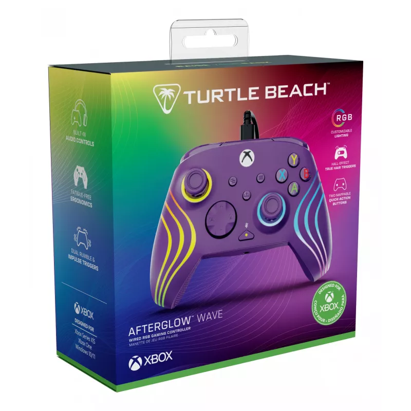 Gamepad Turtle Beach Afterglow Wave violeta USB PC Xbox Series X