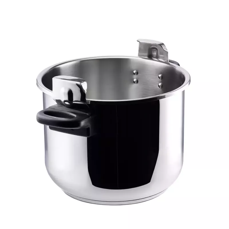 Nerūsējošā tērauda katls Taurus Classic Moments 6 L — piemērots indukcijas, gāzes un keramikas plītīm, ar vāku un vēsi pieskārienam rokturiem