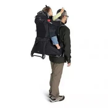 Bērnu pārnēsājamā soma Osprey Poco Tourist, melna — viegla bērnu pārnēsājamā mugursoma, modelis 10005970/550/O/S