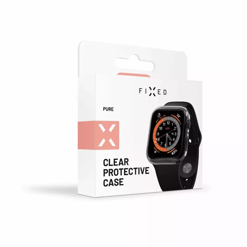 Ekrāna aizsargs FIXED Apple Watch 44mm, polikarbonāta caurspīdīgs, pilna rāmja pārklājums