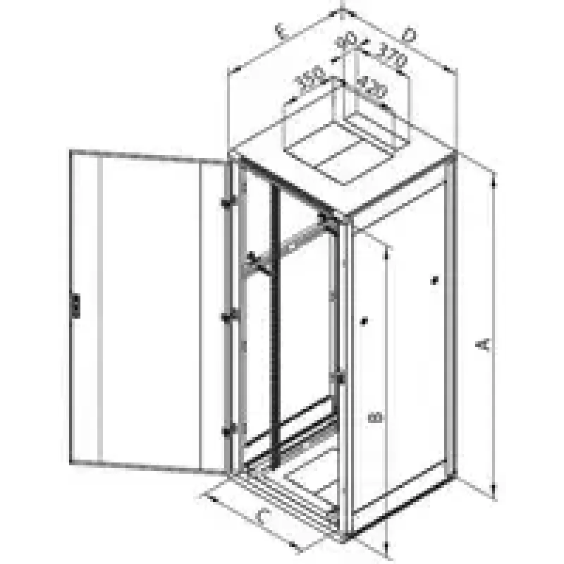 Brīvi stāvošs statnis Triton RMA-42-A82-CAX-N1 42U 800kg Pelēks