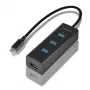 Axagon HUE-S2C interfeisa centrmezgls USB 3.2 Gen 1 (3.1 Gen 1) Type-A 5000 Mbit/s, melns