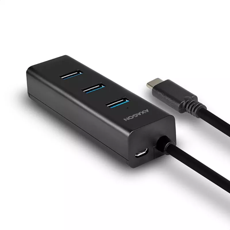 Axagon HUE-S2C interfeisa centrmezgls USB 3.2 Gen 1 (3.1 Gen 1) Type-A 5000 Mbit/s, melns
