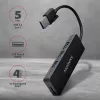 Axagon SuperSpeed USB plāns centrmezgls, USB 3.2 Gen 1 (3.1 Gen 1) Type-A, USB 3.2 Gen 1 (3.1 Gen 1) Type-A, 5000 Mbit/s, melns, plastmasa, 0,14 m
