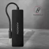 Axagon SuperSpeed USB plāns centrmezgls, USB 3.2 Gen 1 (3.1 Gen 1) Type-A, USB 3.2 Gen 1 (3.1 Gen 1) Type-A, 5000 Mbit/s, melns, plastmasa, 0,14 m