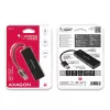 Axagon SuperSpeed USB plāns centrmezgls, USB 3.2 Gen 1 (3.1 Gen 1) Type-A, USB 3.2 Gen 1 (3.1 Gen 1) Type-A, 5000 Mbit/s, melns, plastmasa, 0,14 m