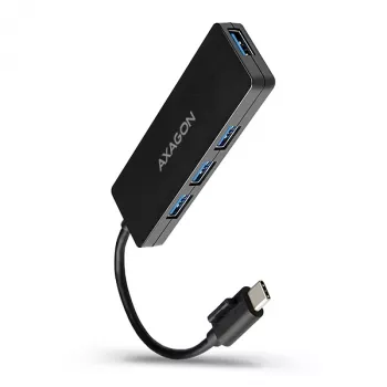 Axagon SuperSpeed USB-C plāns centrmezgls, USB 3.2 Gen 1 (3.1 Gen 1) Type-C, USB 3.2 Gen 1 (3.1 Gen 1) Type-A, 5000 Mbit/s, Melns, Plastmasa, 0,14 m
